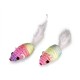 VADIGRAN Cat Toy spalvotos pelytės balta uodega 5cm 2vnt 2pak