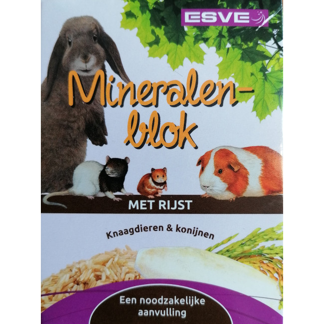 ESVE mineralas su ryžiais graužikams 155g